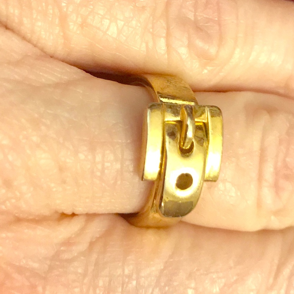 Michael Kors gold buckle ring